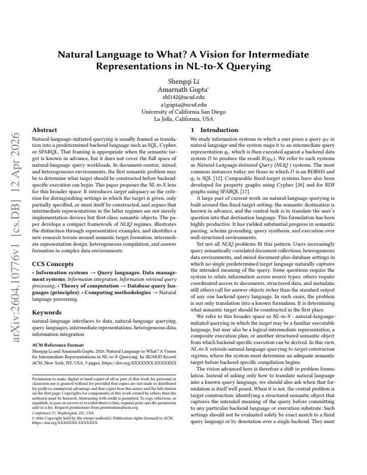 First page
