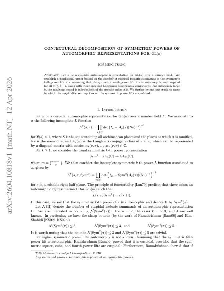 First page