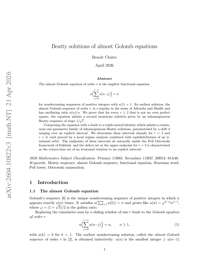 First page