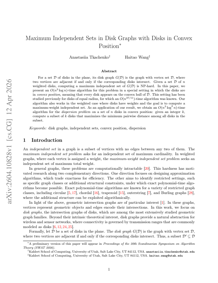First page