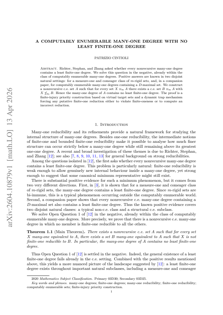First page