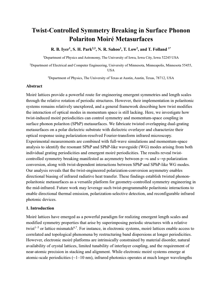 First page