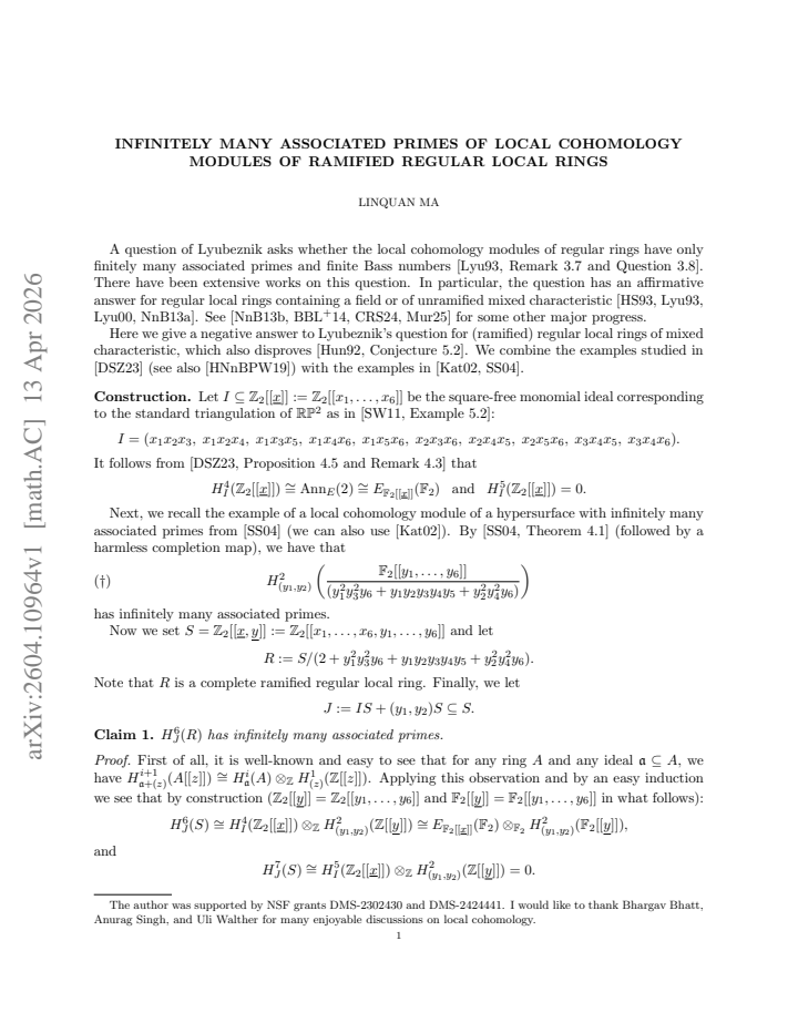 First page