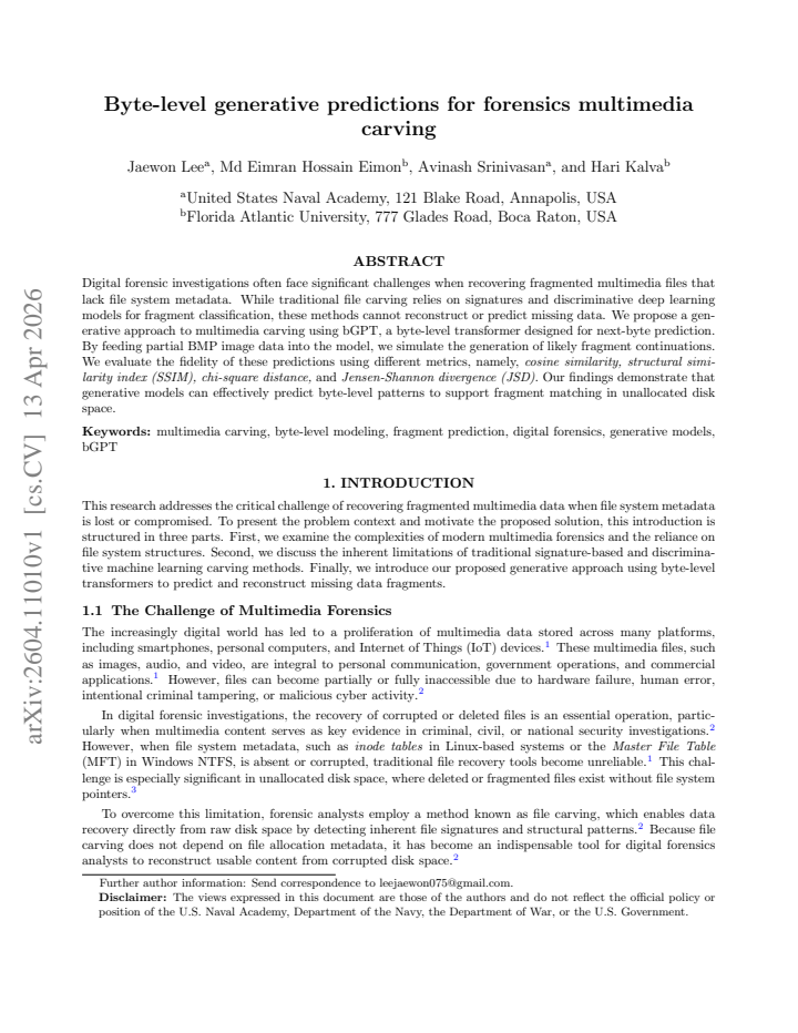 First page
