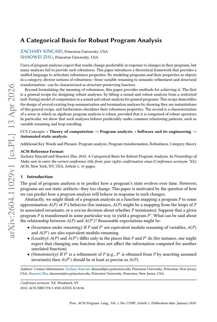First page