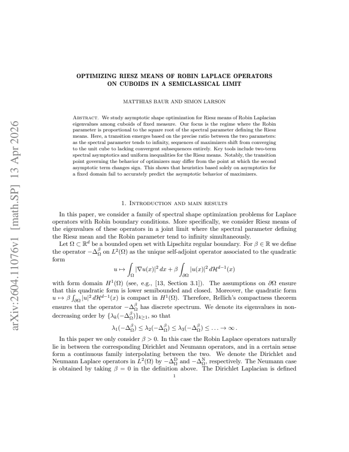 First page