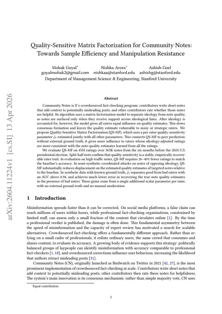 First page