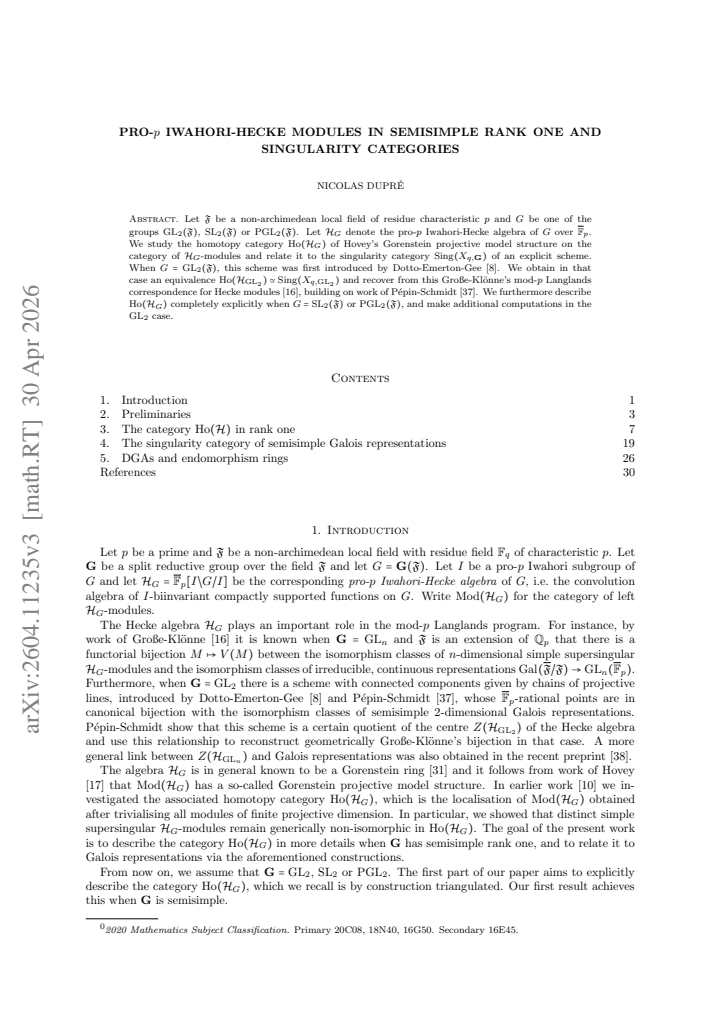 First page