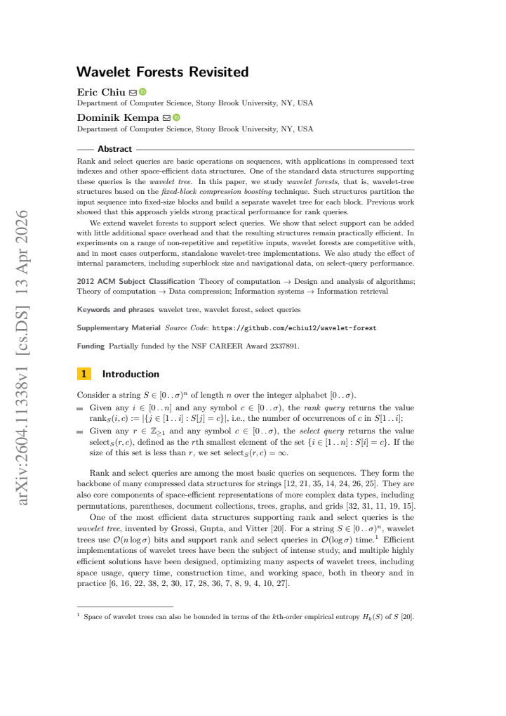 First page