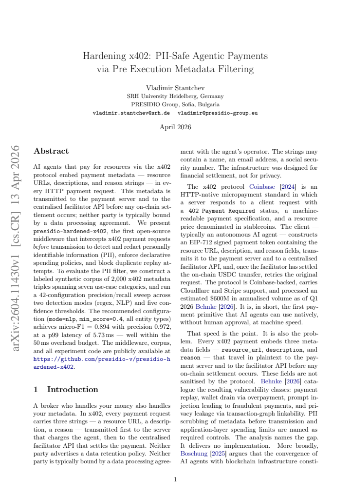 First page