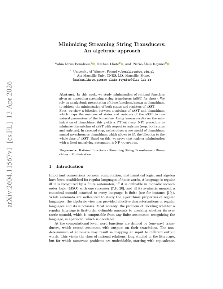 First page