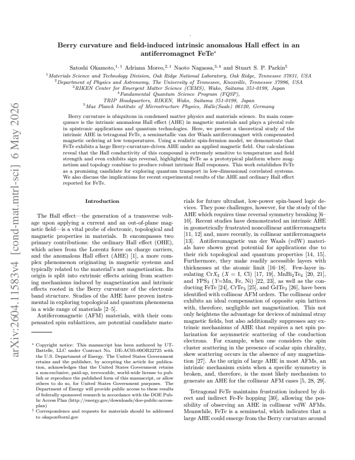 First page