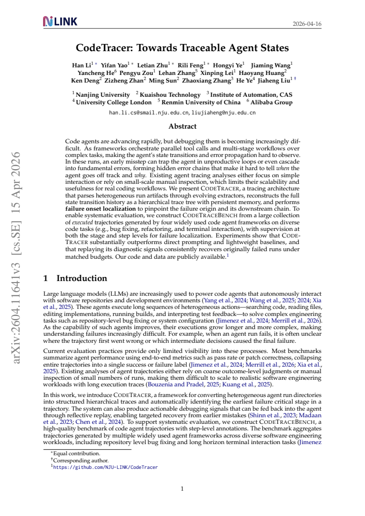 First page