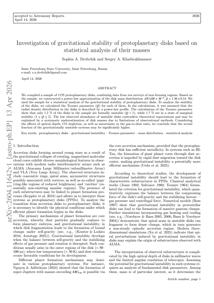First page