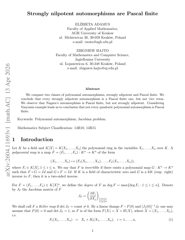 First page