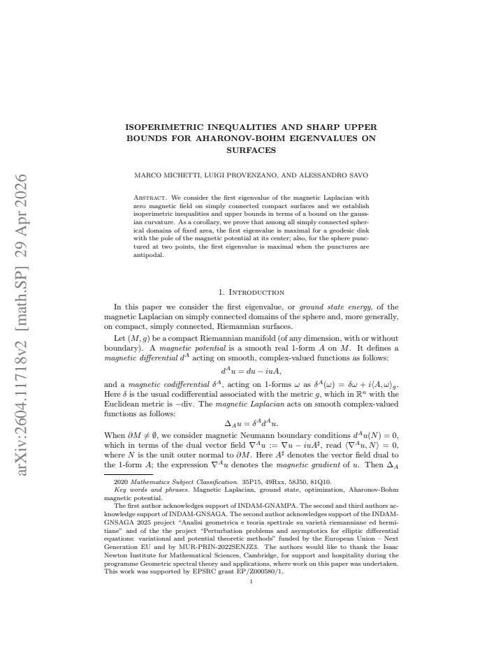 First page