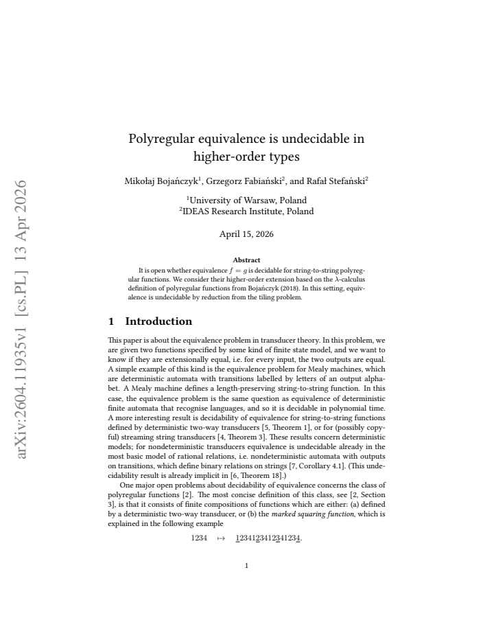 First page