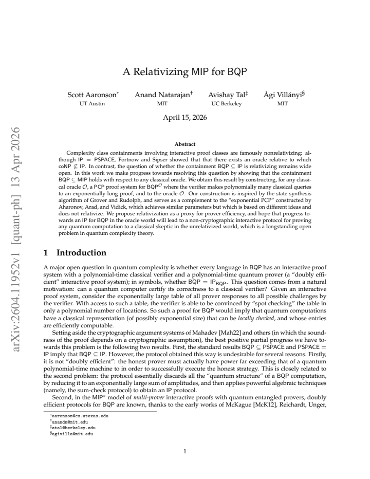 First page