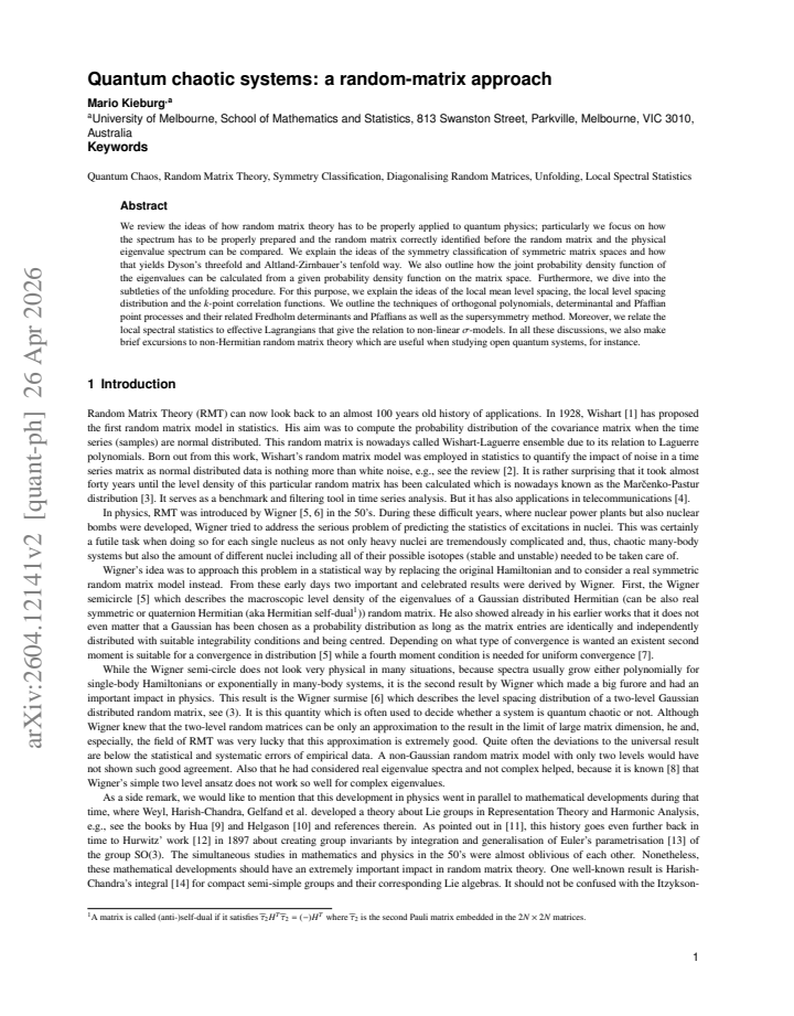 First page