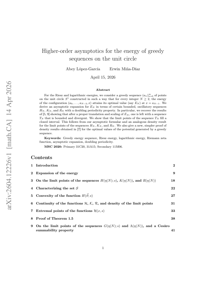First page
