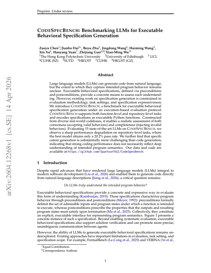 First page