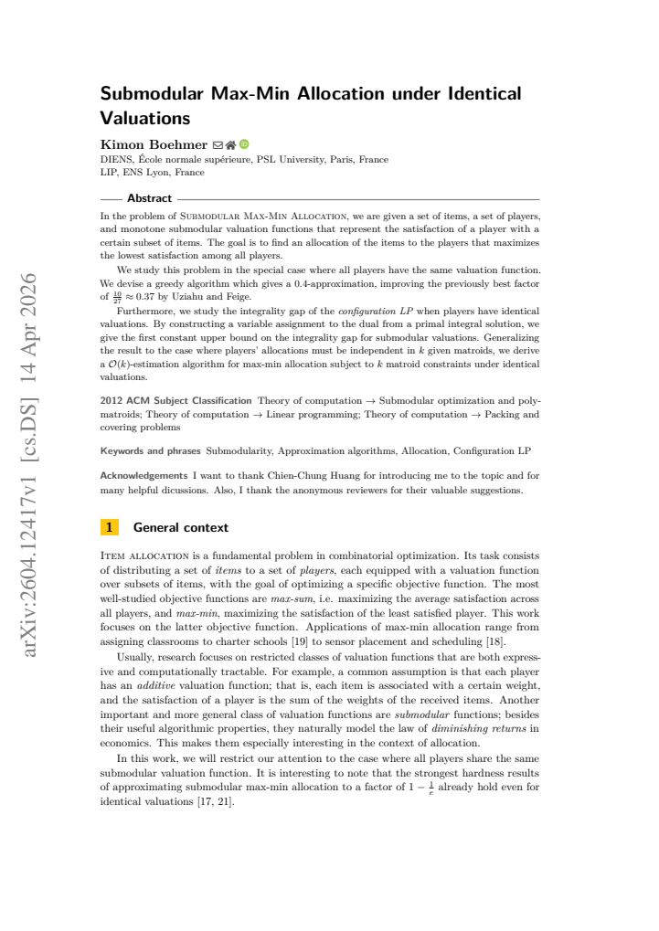 First page