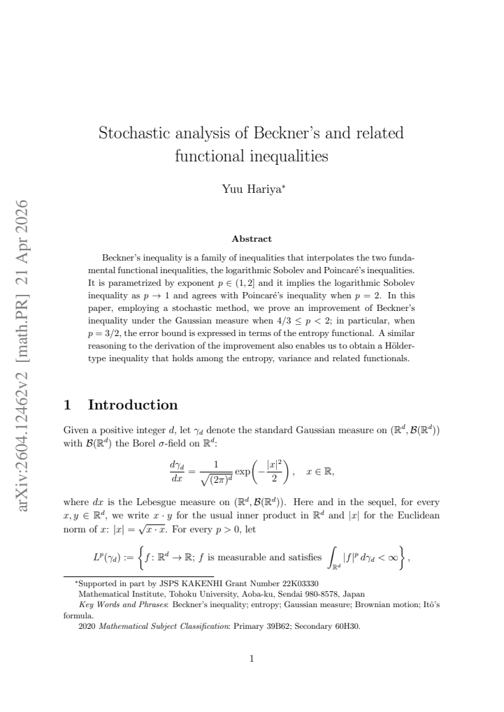 First page
