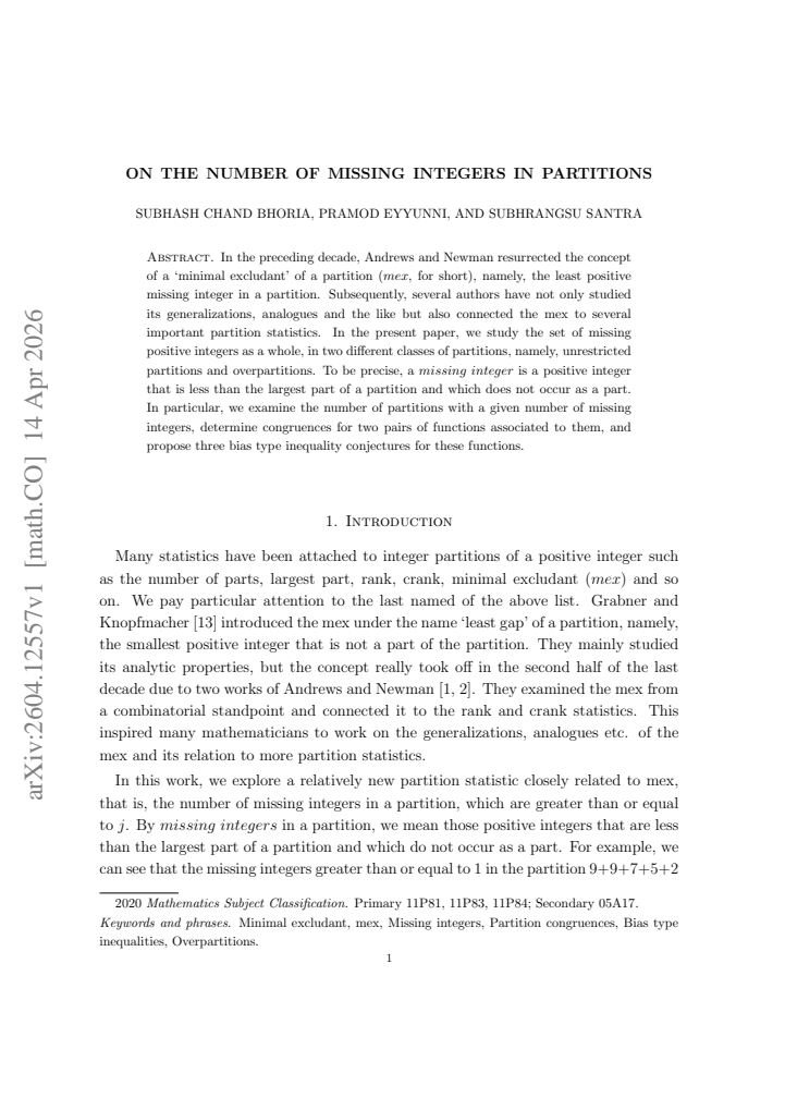First page
