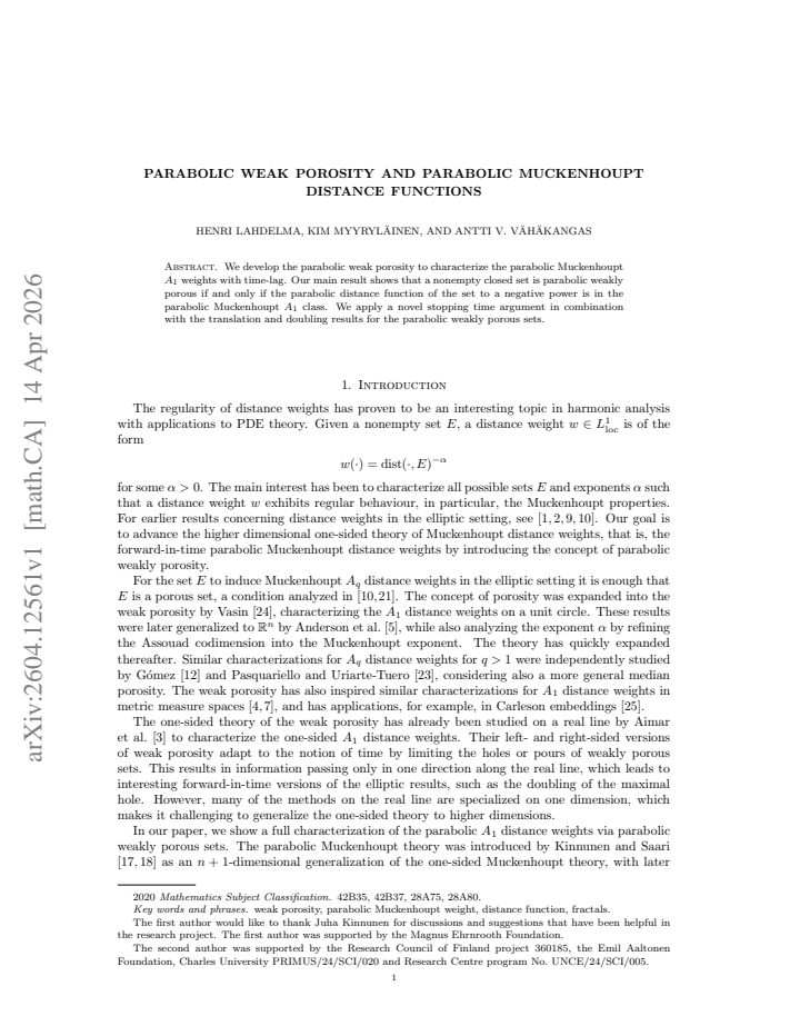 First page