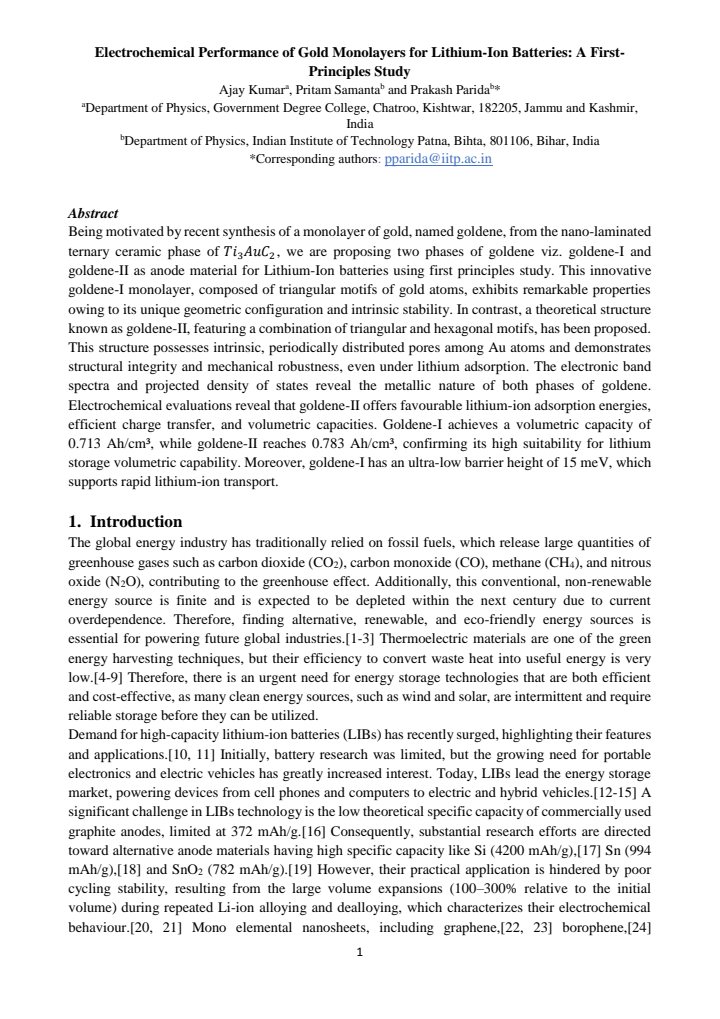 First page
