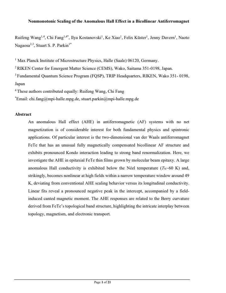 First page