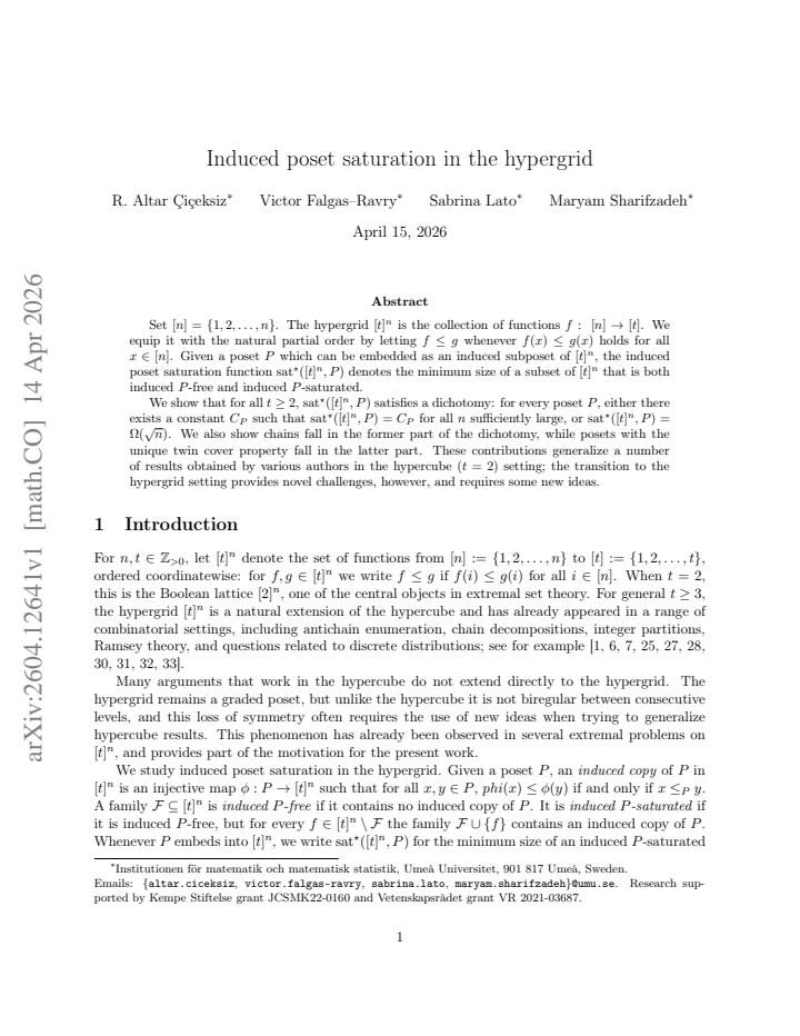 First page
