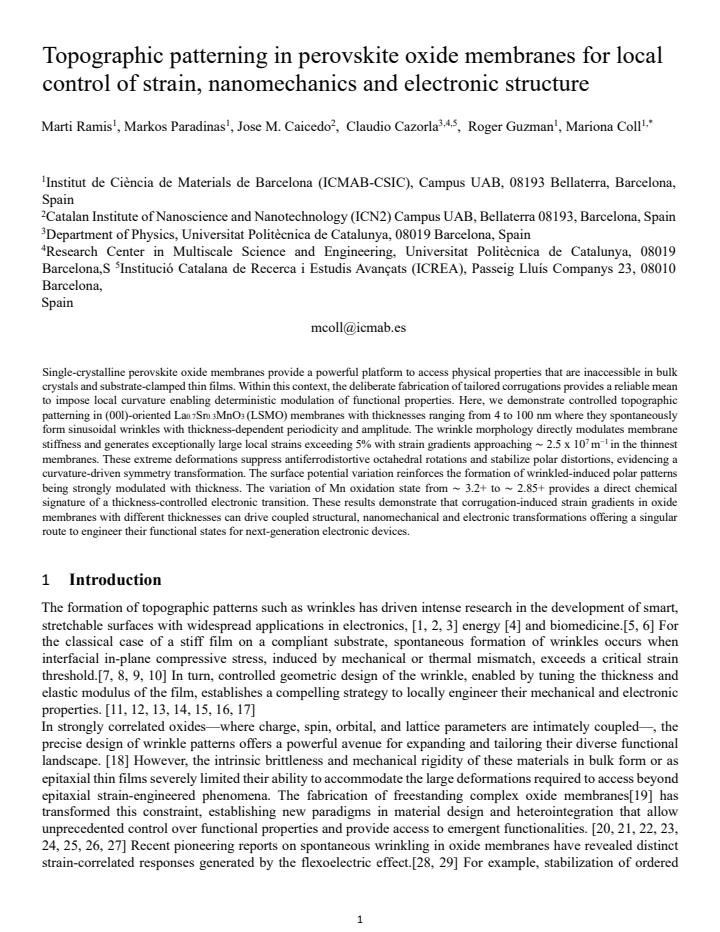 First page