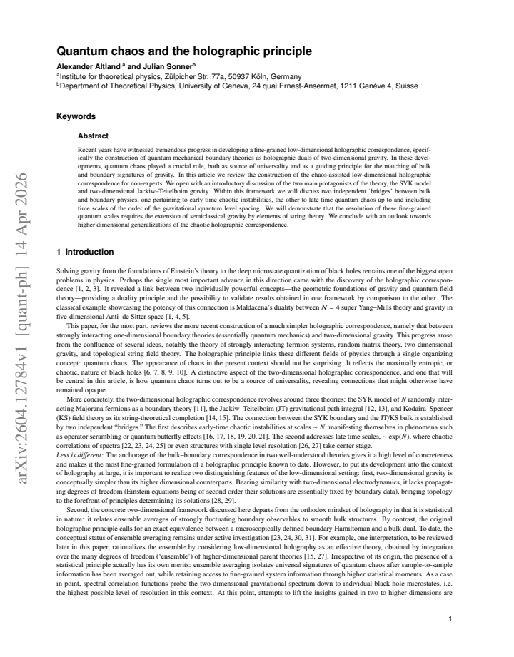 First page