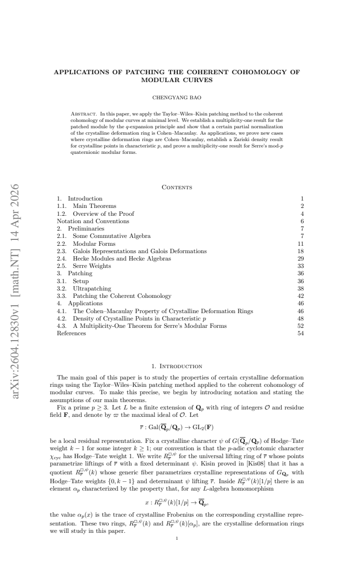 First page