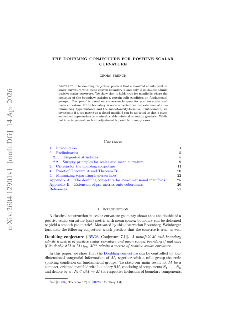 First page