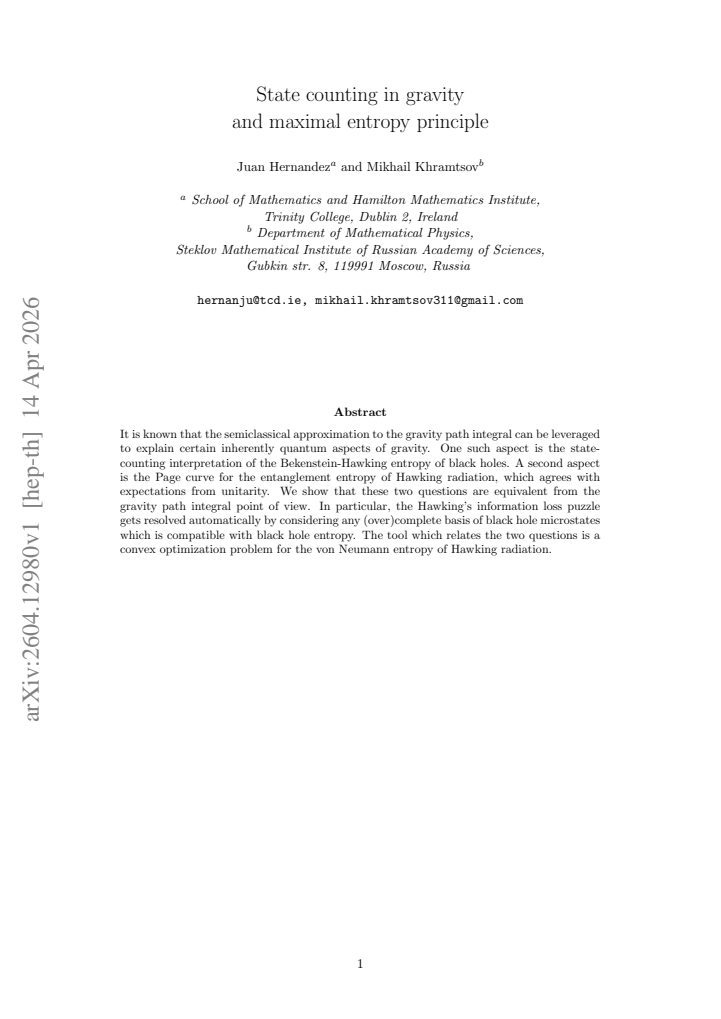 First page