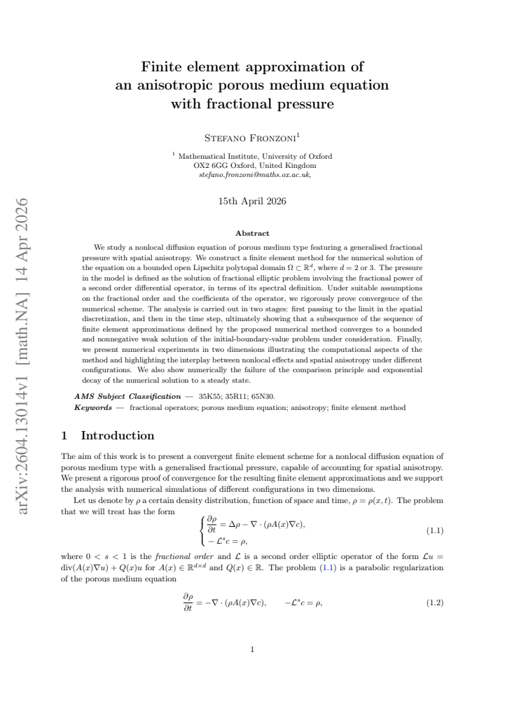 First page