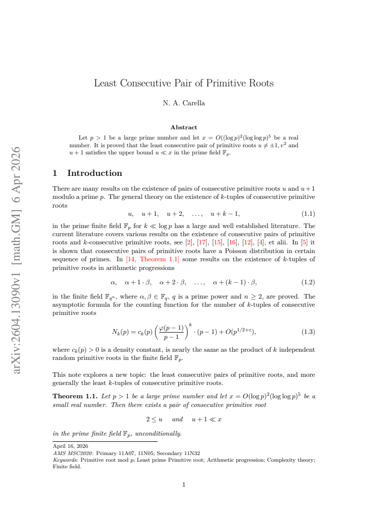 First page