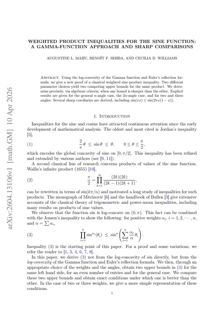 First page