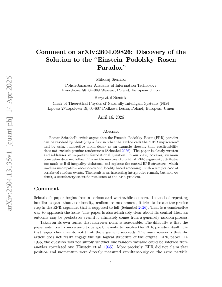 First page