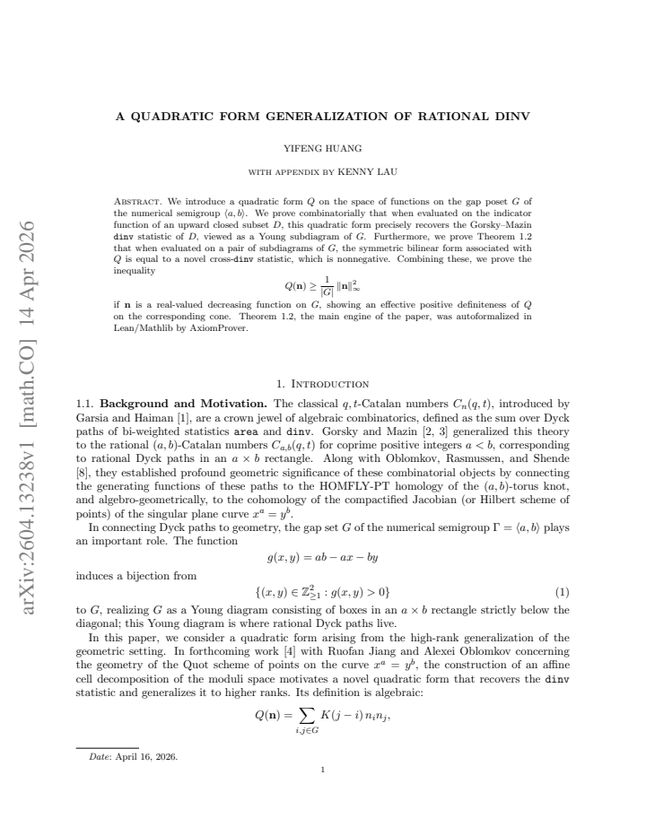 First page