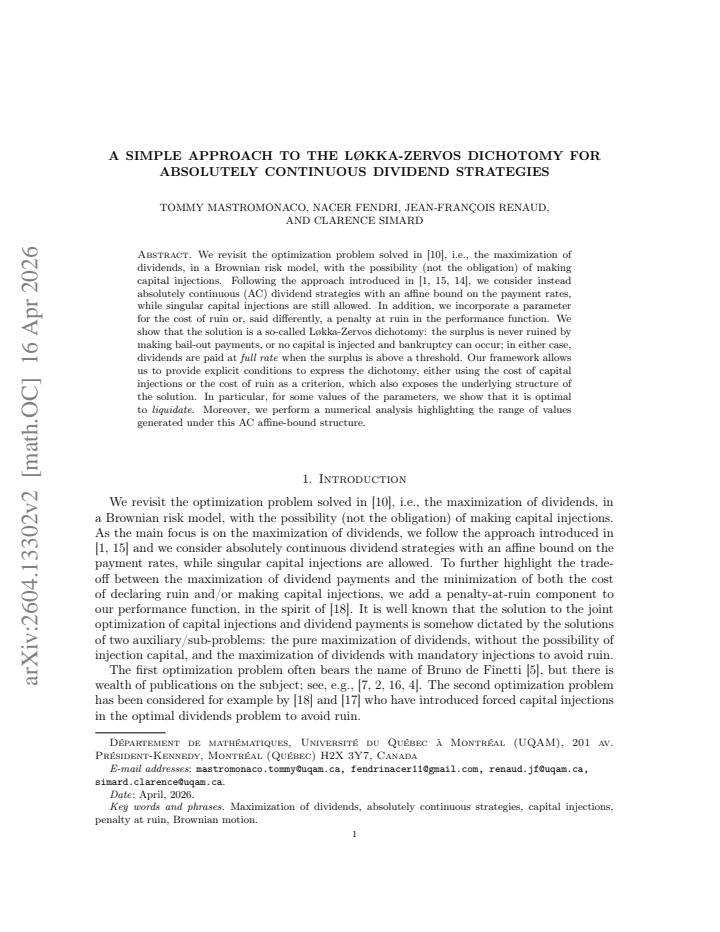 First page