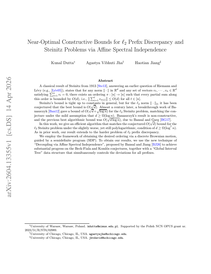 First page