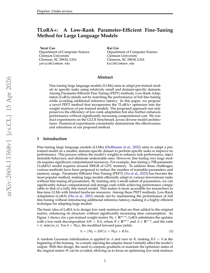 First page