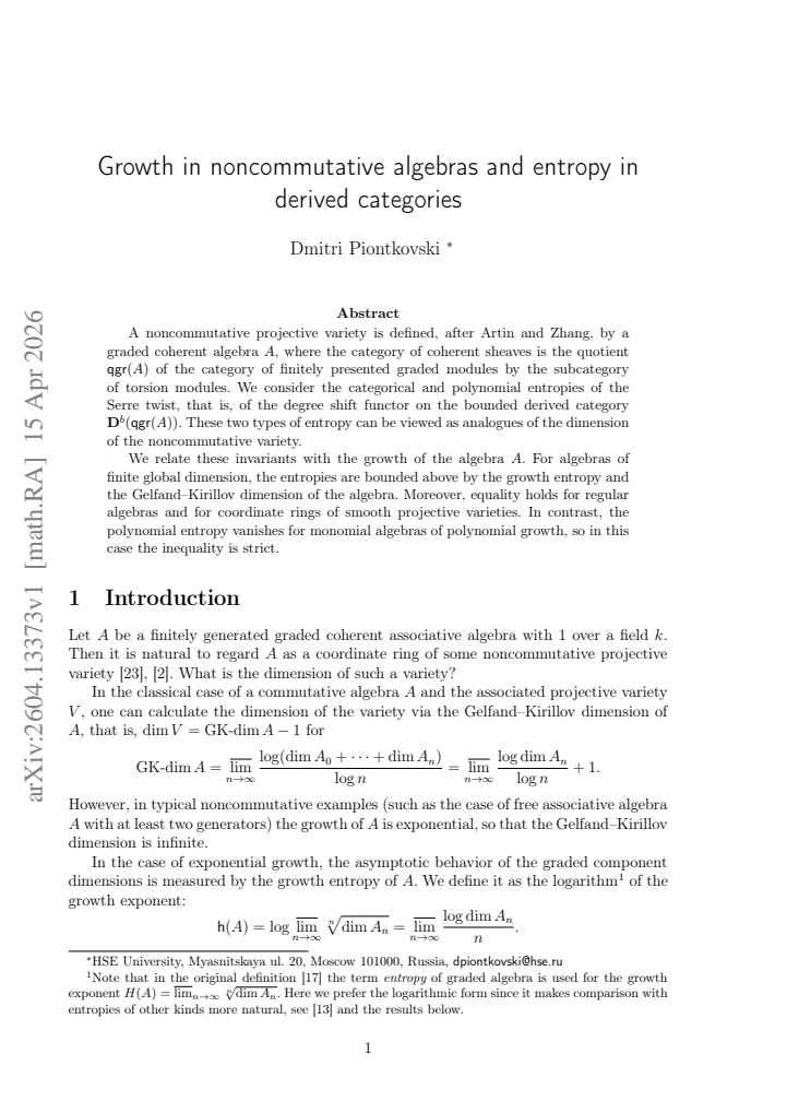 First page