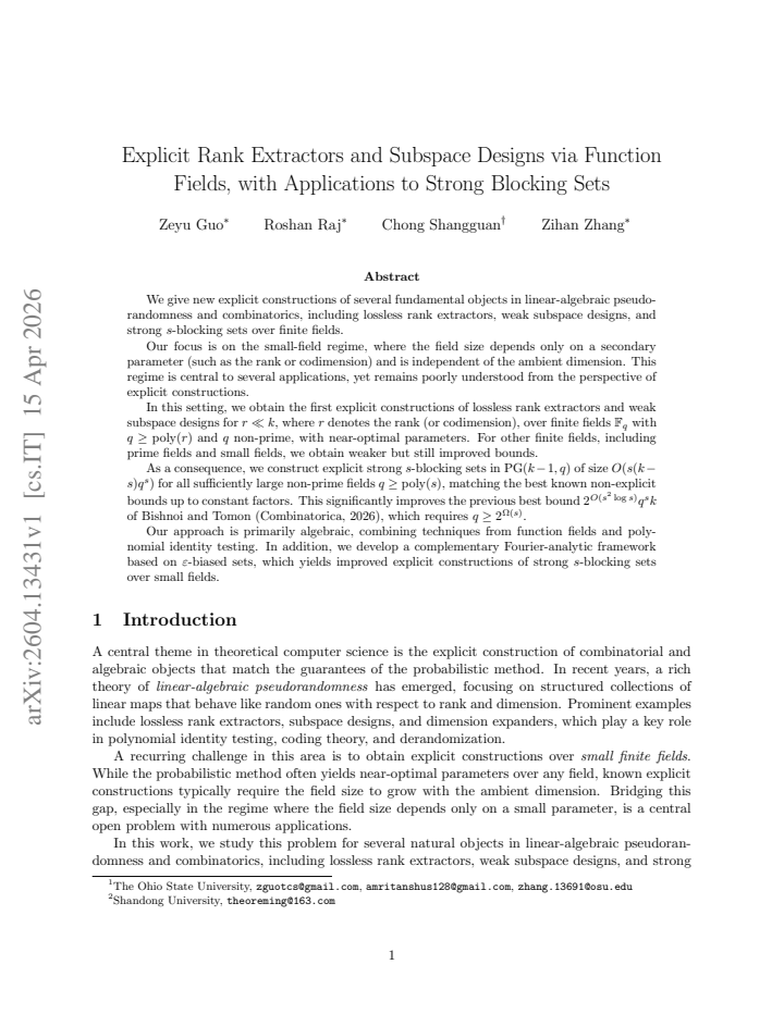 First page