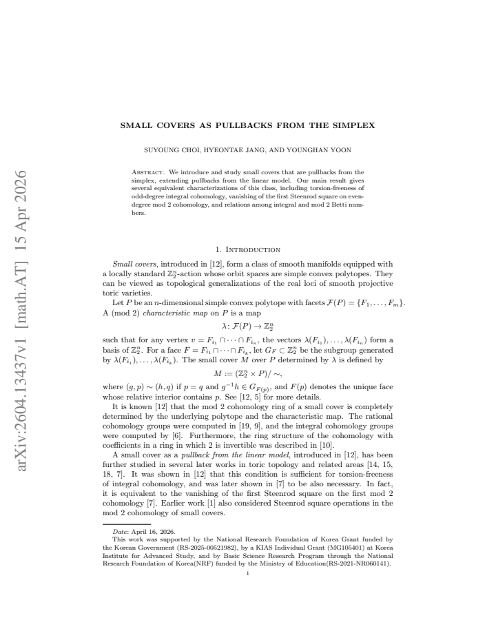 First page