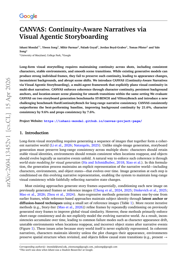 First page