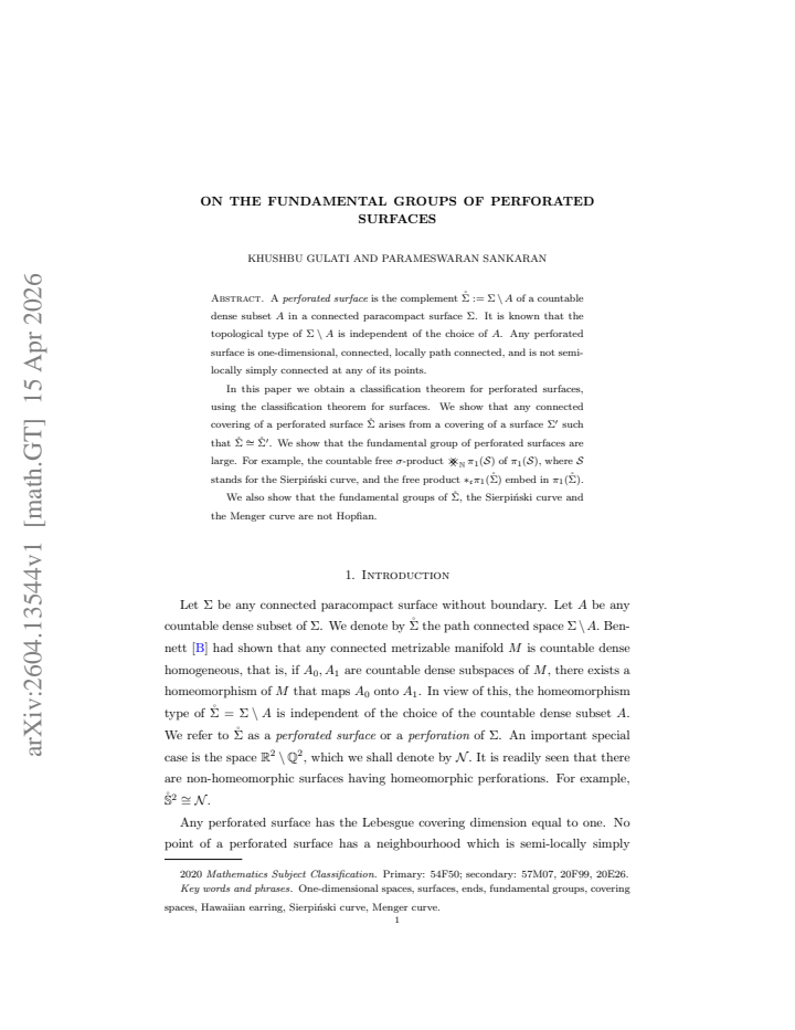 First page